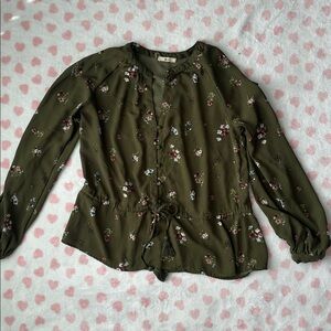 Green Floral Mi Ami Shirt